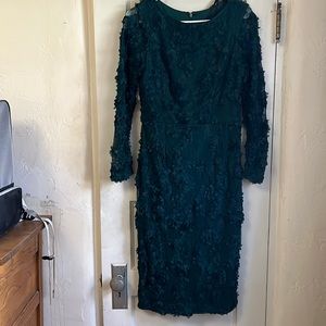 Emerald green elegant cocktail dress